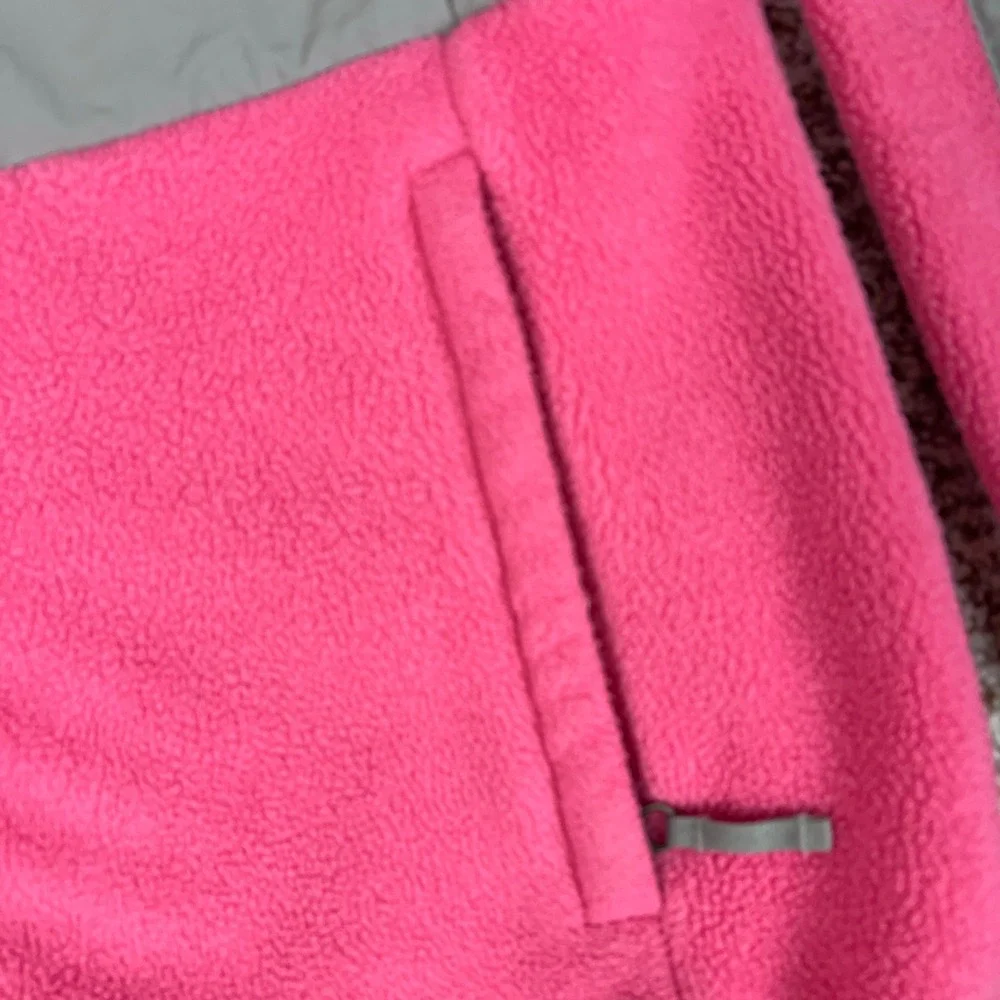 North Face Jacket Kids Girls Large Pink Gray Winter Denali Polartec Fleece Youth